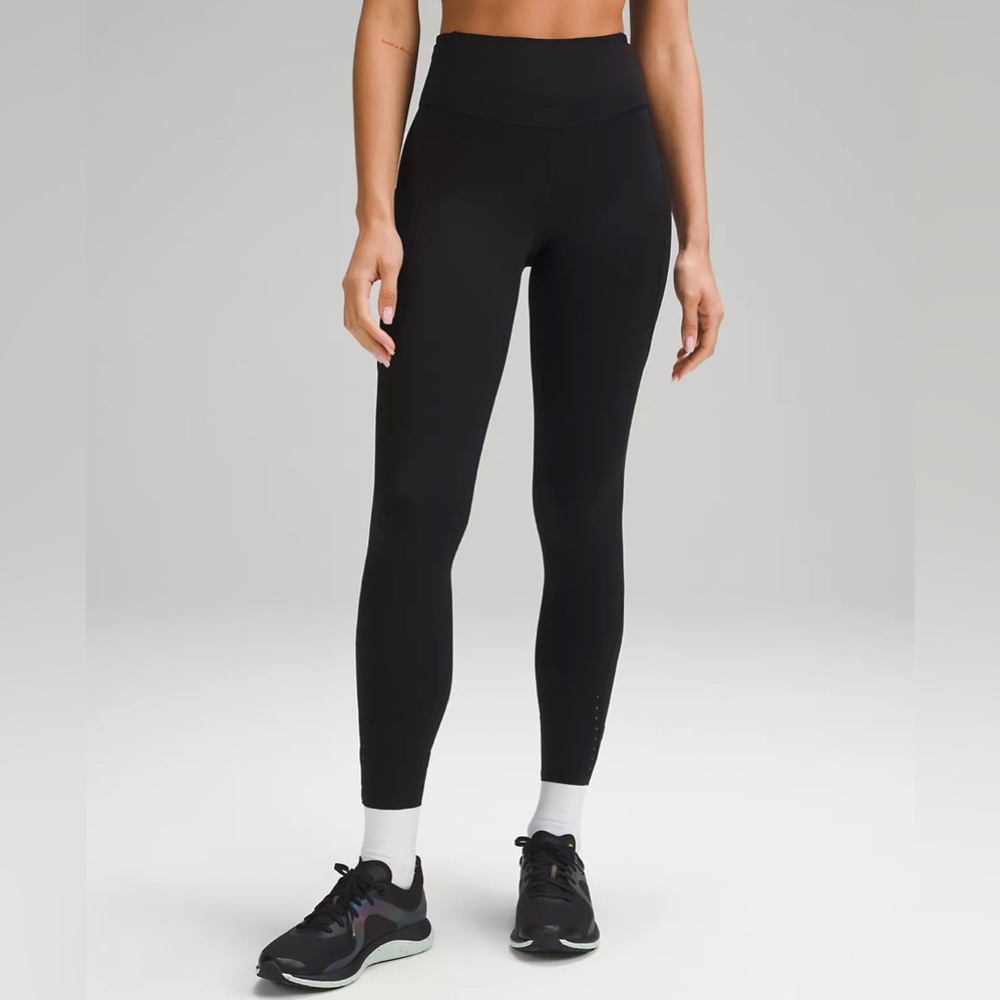 Lululemon Leggings Black Size 14 Fast and Free High-Rise Tight 28" Pockets